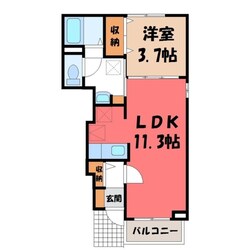 フェリシア カーサ A棟の物件間取画像